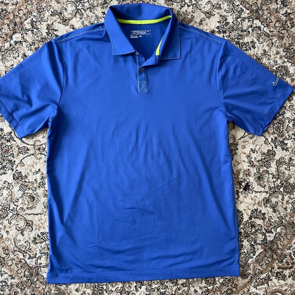 Nike Men's Size Large Blue Polo Golf Shirt Summer Athletic Athleisure Sporty - Picture 2 of 7